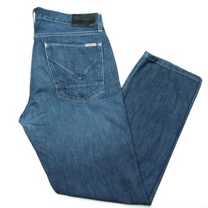 Hudson Jeans Men’s Byron Straight Leg Dark Wash Blue Jeans Size 34